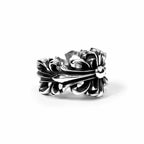 CHROME HEARTS DOUBLE FLORAL RING