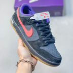 Nike SB Dunk Low – Black / Infrared / Court Purple Low-Top Skate Sneaker