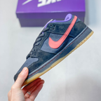 Nike SB Dunk Low – Black / Infrared / Court Purple Low-Top Skate Sneaker