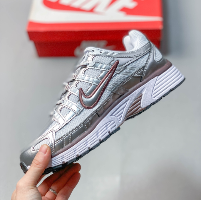 Nike P-6000 Premium Metallic Silver / Burgundy HF0728-201