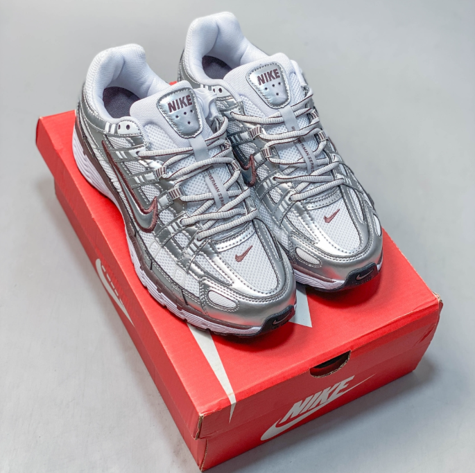 Nike P-6000 Premium Metallic Silver / Burgundy HF0728-201