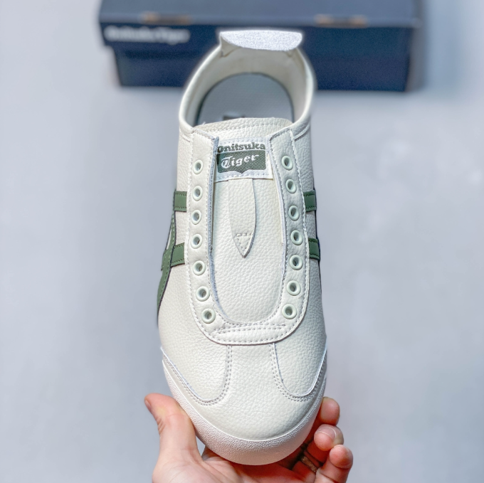 ASICS Onitsuka Tiger Mexico 66 Slip-On — Cream / Olive  WNSZZL