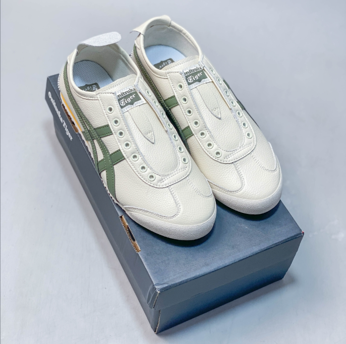 ASICS Onitsuka Tiger Mexico 66 Slip-On — Cream / Olive  WNSZZL