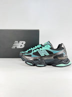 New Balance 9060 – Black / Mint Green Chunky Retro Sneaker