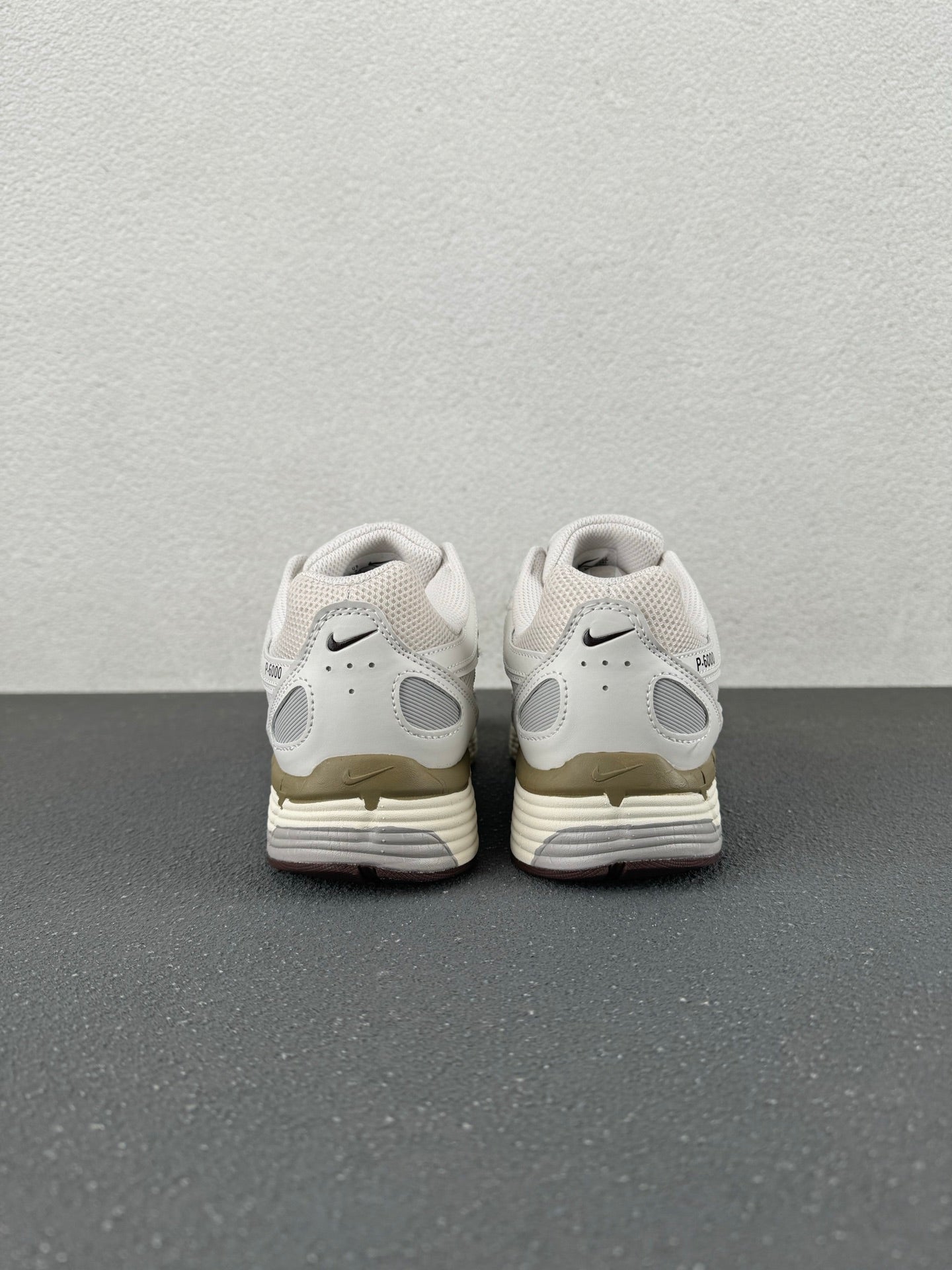 Nike P-6000 – White / Light Grey / Dark Brown Retro Running Sneaker