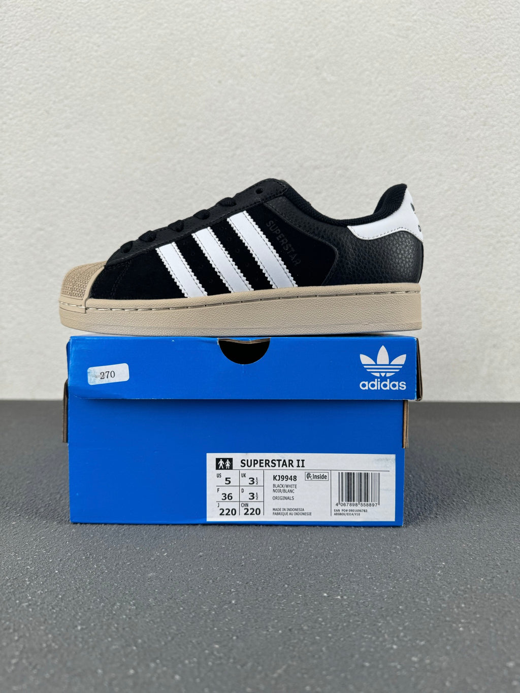 Adidas Originals Superstar – Black Suede / Cream Shell Toe Low-Top Sneaker
