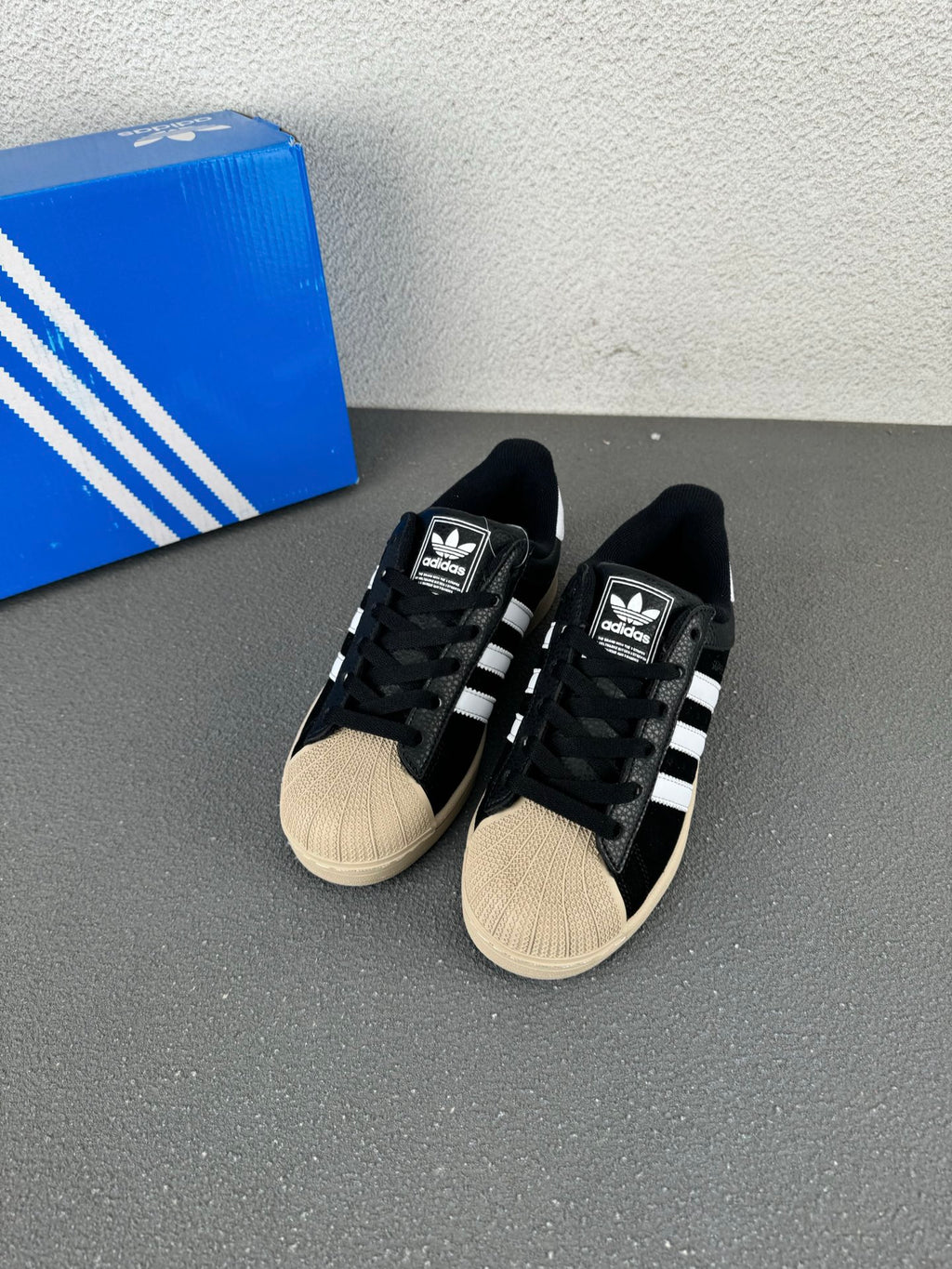 Adidas Originals Superstar – Black Suede / Cream Shell Toe Low-Top Sneaker