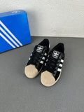 Adidas Originals Superstar – Black Suede / Cream Shell Toe Low-Top Sneaker