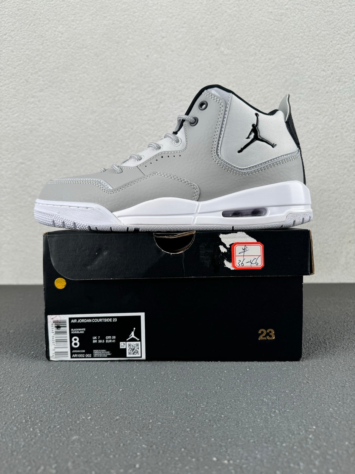 Nike AJ3Air Jordan Courtside 23 – Wolf Grey / White / Black Mid-Top Sneaker