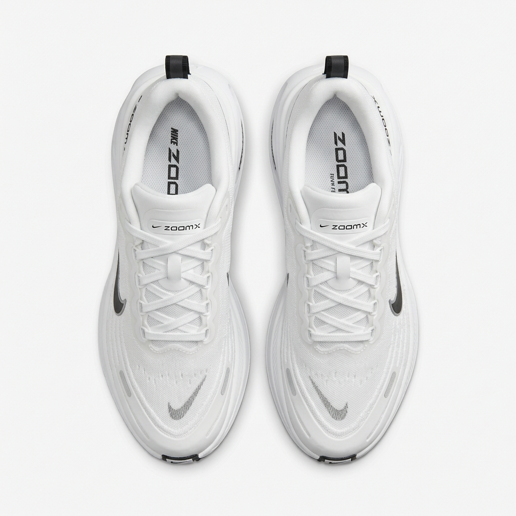Top view of the white Nike ZoomX low-top sneakers