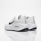 Heel view of the white Nike ZoomX low-top sneakers