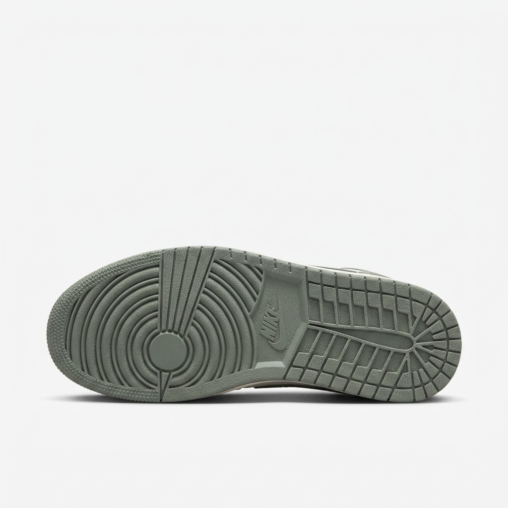 Grey rubber outsole of the Air Jordan 1 Low sneaker